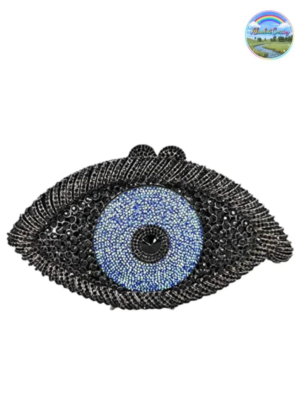 Rhinestone Crystal Evening Clutch with Detachable Straps